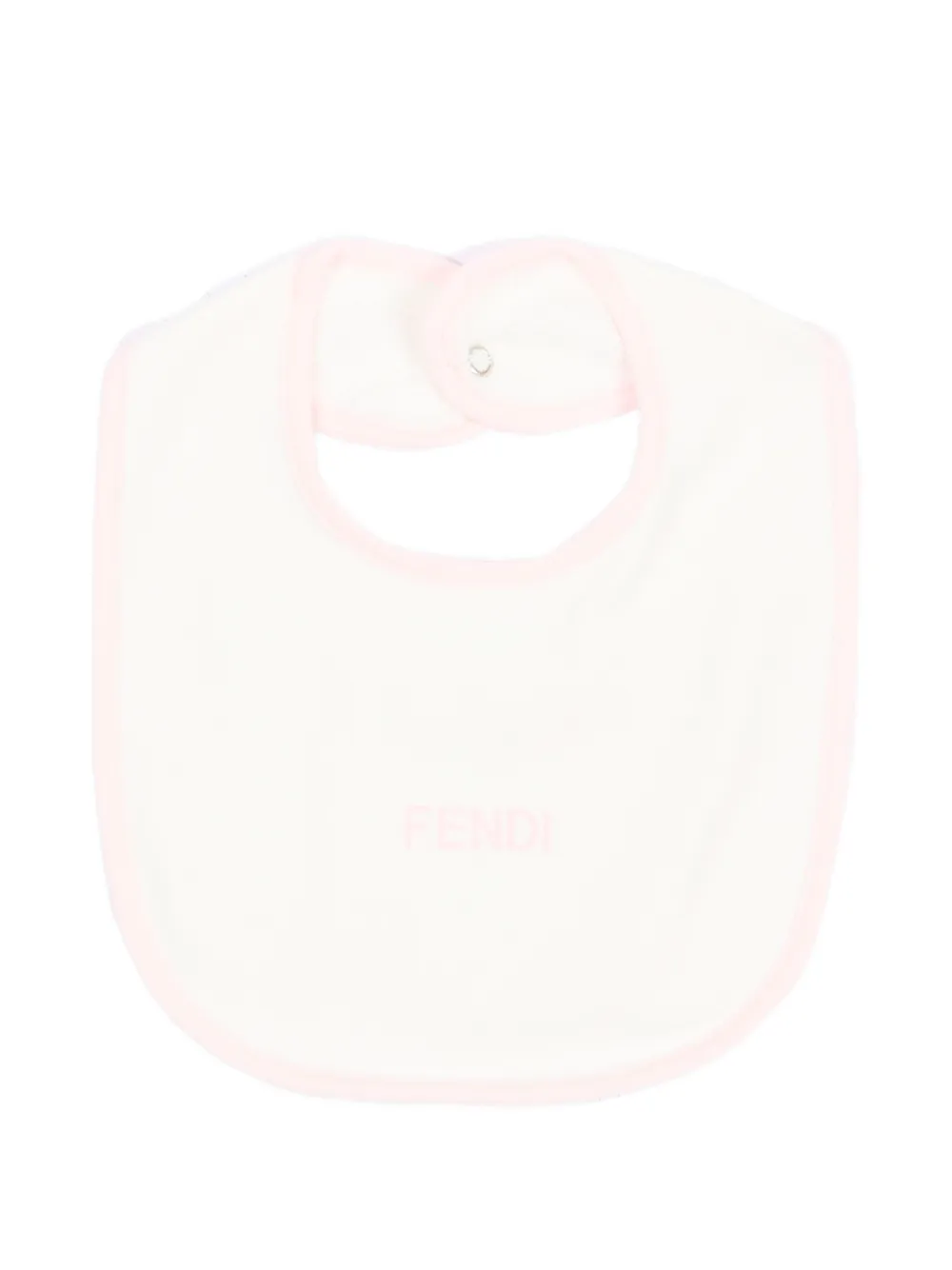 Fendi Kids Slabbetje en muts met teddybeer-patroon Roze