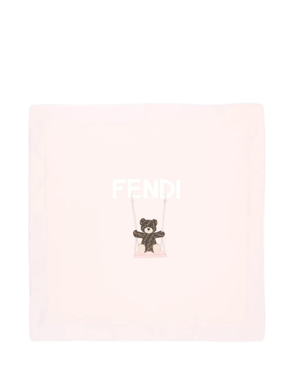 Fendi Kids bear-print blanket - Rosa