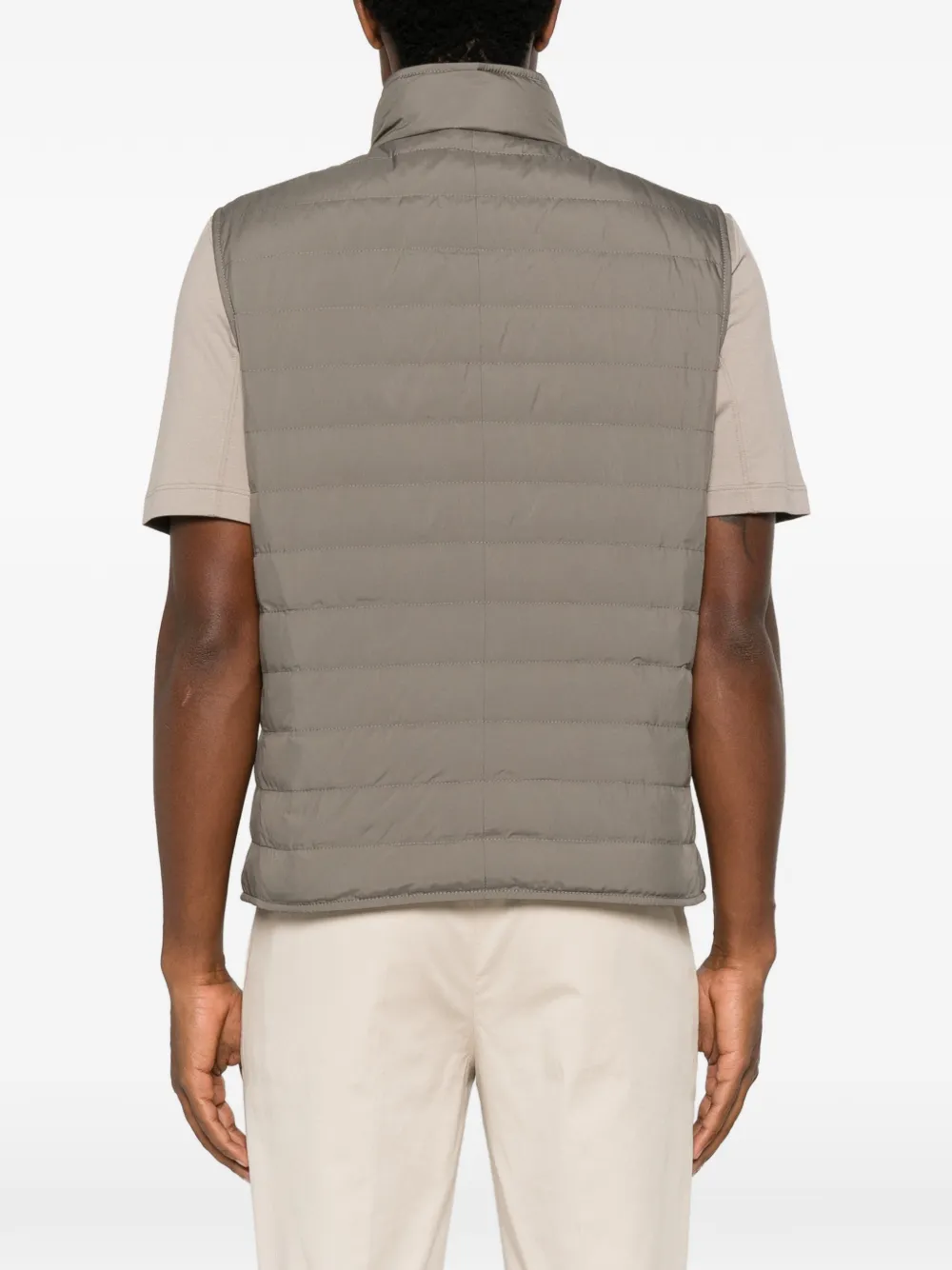 Brunello Cucinelli Bodywarmer met hoge hals Groen