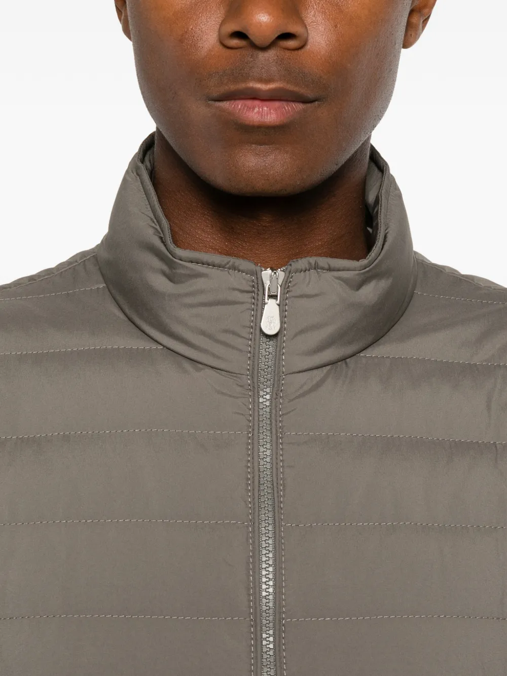 Brunello Cucinelli Bodywarmer met hoge hals Groen