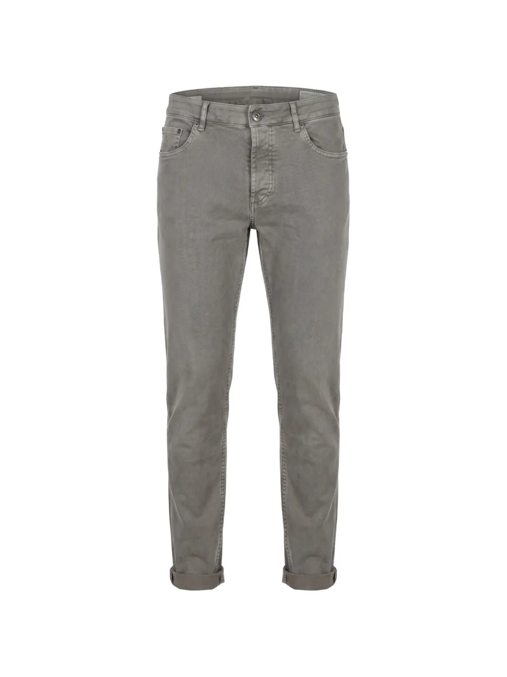 Brunello Cucinelli five-pocket logo-patch jeans - Grigio