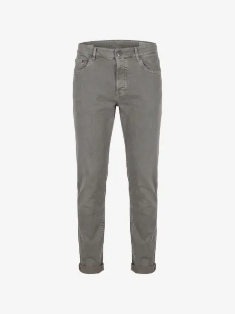 Brunello Cucinelli five-pocket logo-patch jeans