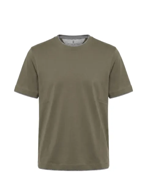Brunello Cucinelli layered-detail cotton T-shirt