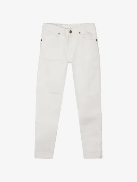 DONDUP KIDS skinny jeans con detalle del logo