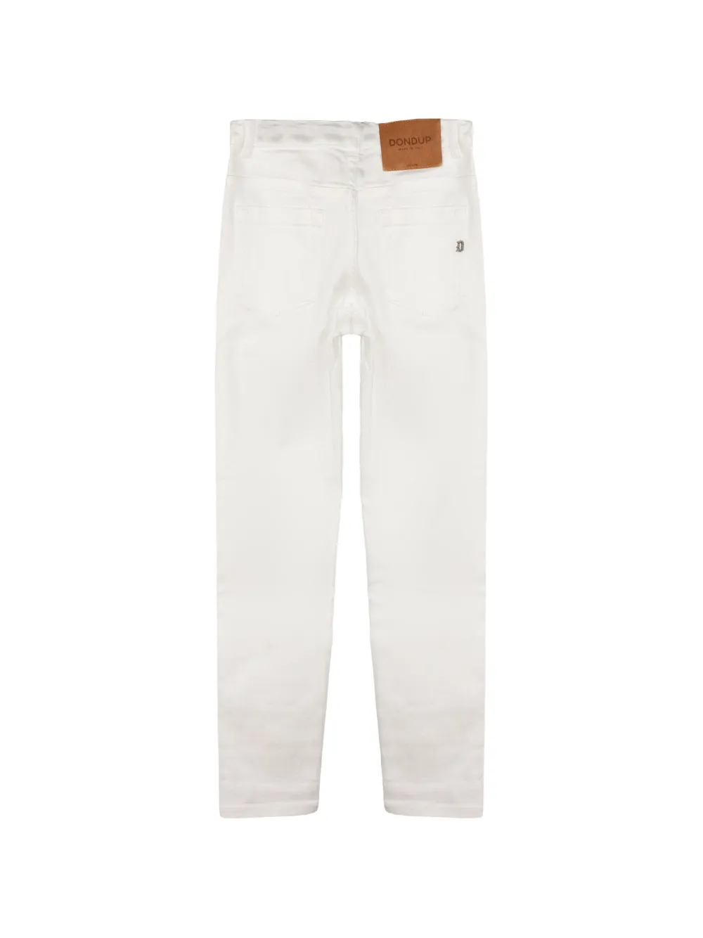 DONDUP KIDS Skinny jeans met logodetail Wit