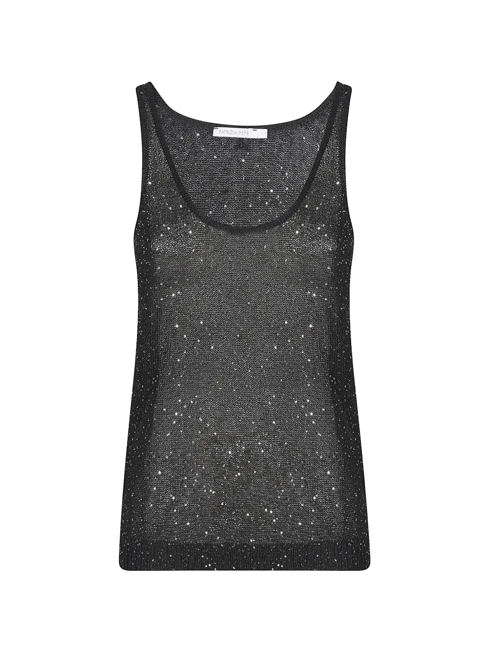 Patrizia Pepe Top con paillettes - Nero