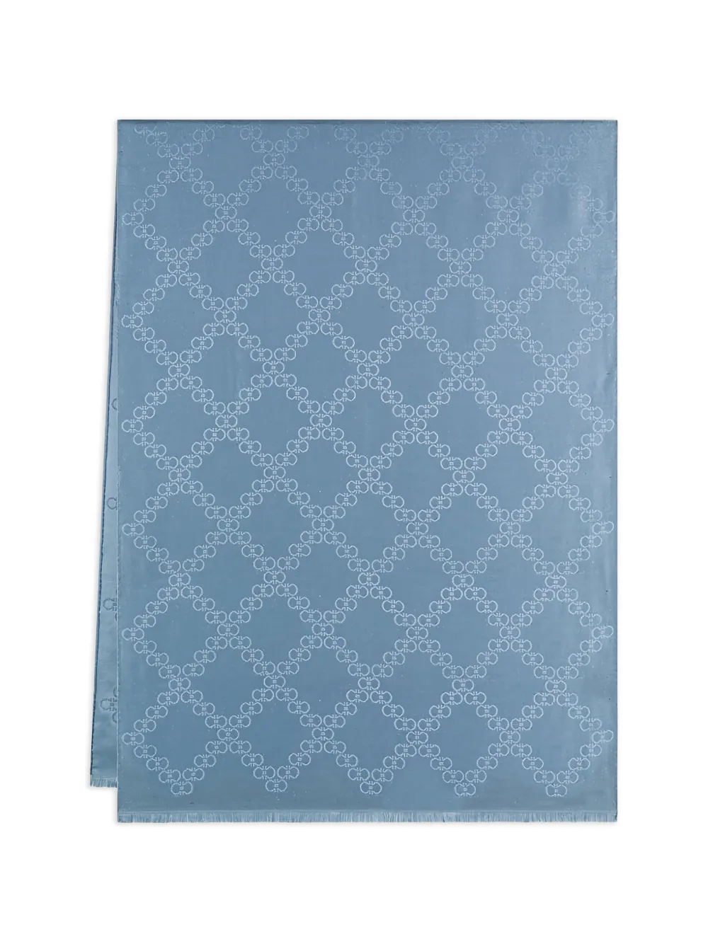 Ferragamo Sciarpa Gancini jacquard - Blu