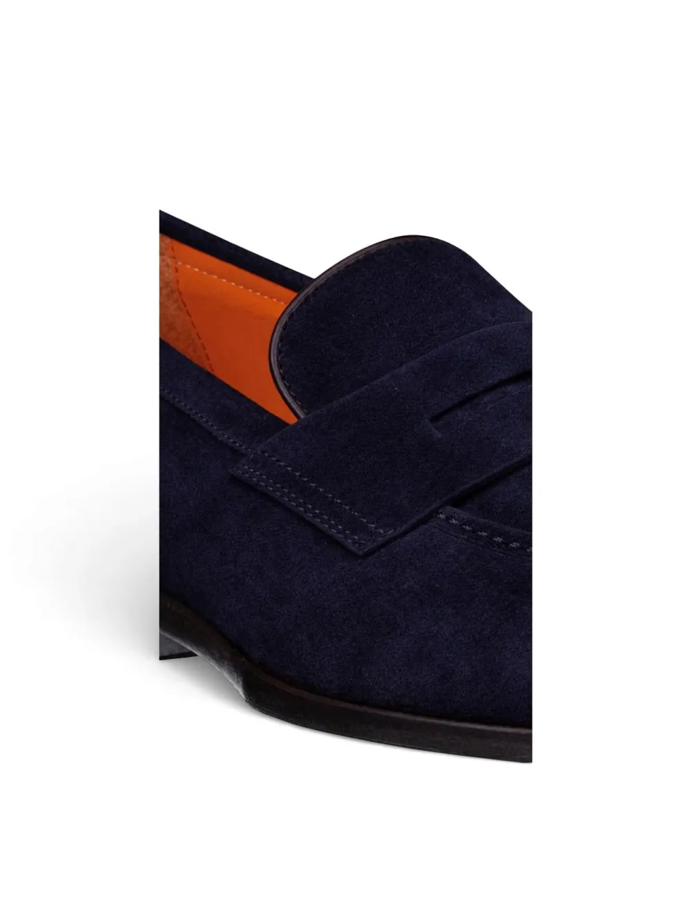 Santoni penny suede loafers Blauw