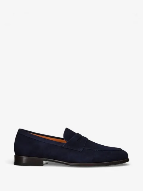 Santoni penny suede loafers