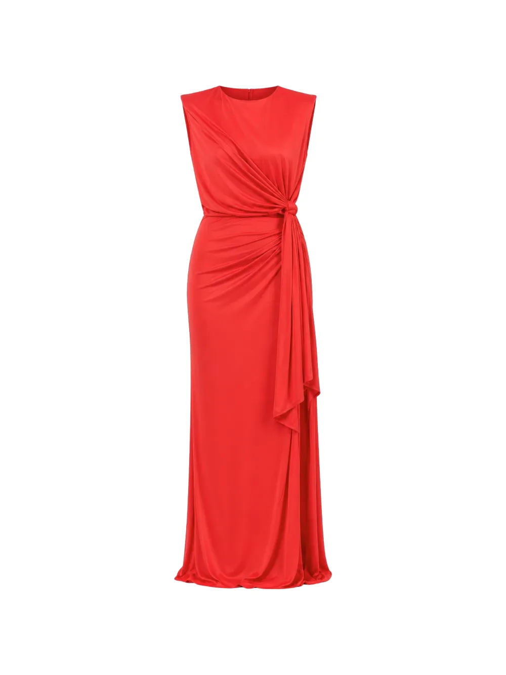Elisabetta Franchi knot-detail sleeveless gown - Rosso