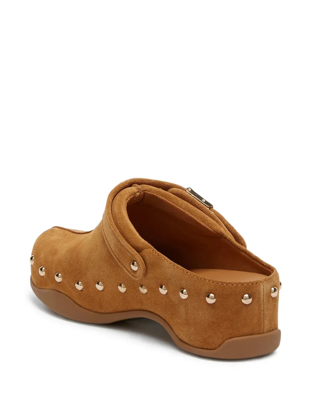 Scholl stud-embellished buckle-fastening clogs Beige