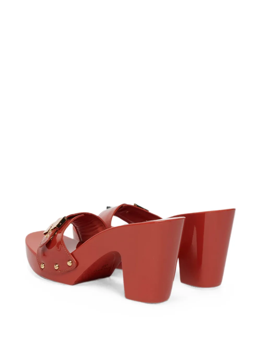 Scholl pescura cameron buckle-detail wooden sandals Rood