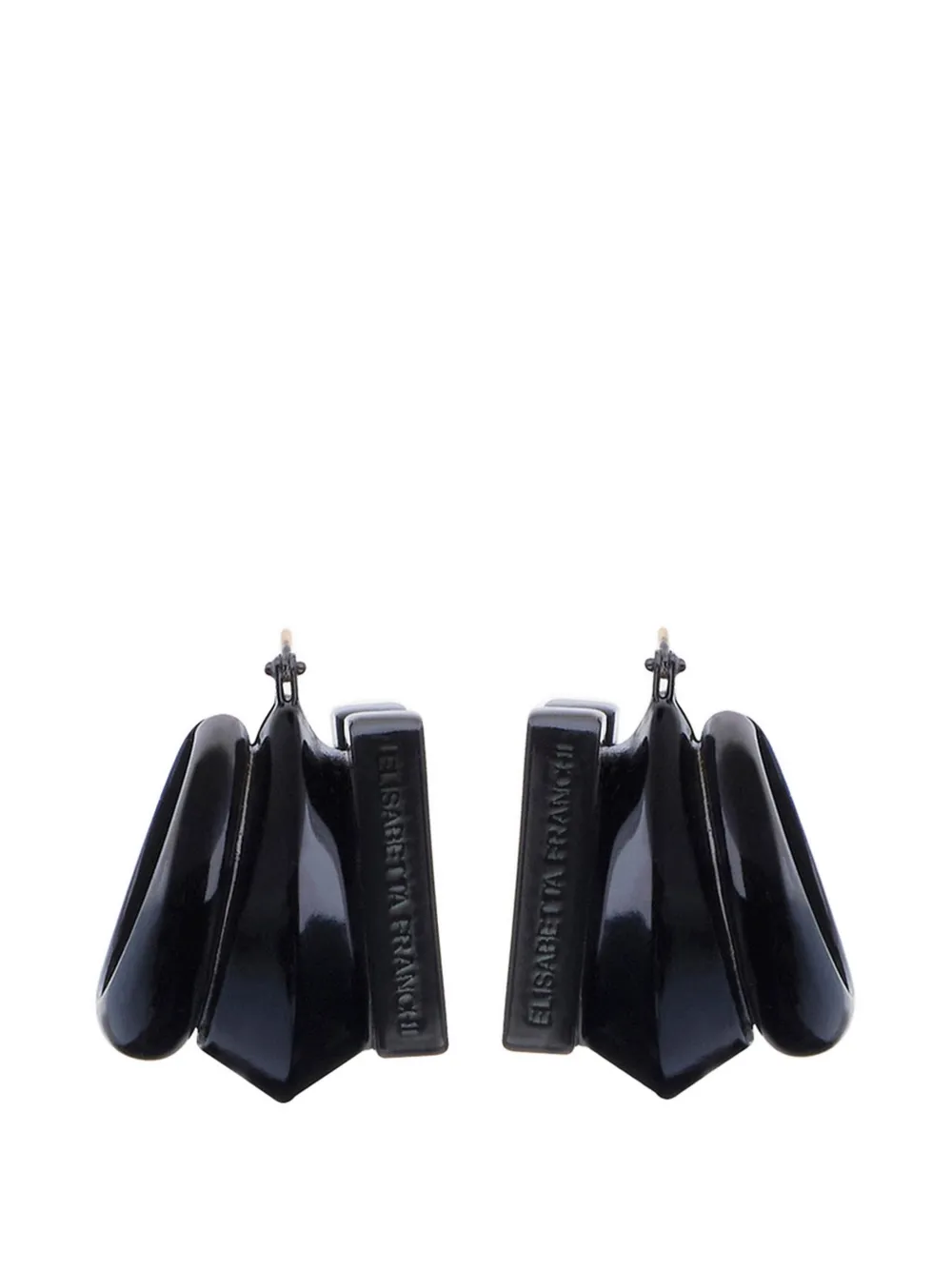 Elisabetta Franchi wrap-around geometric earrings - Nero