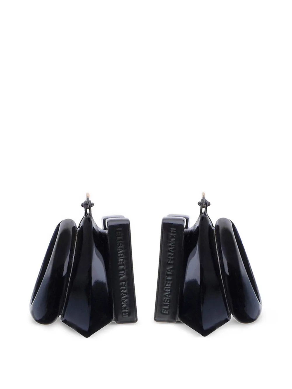 Elisabetta Franchi wrap-around geometric earrings - Nero