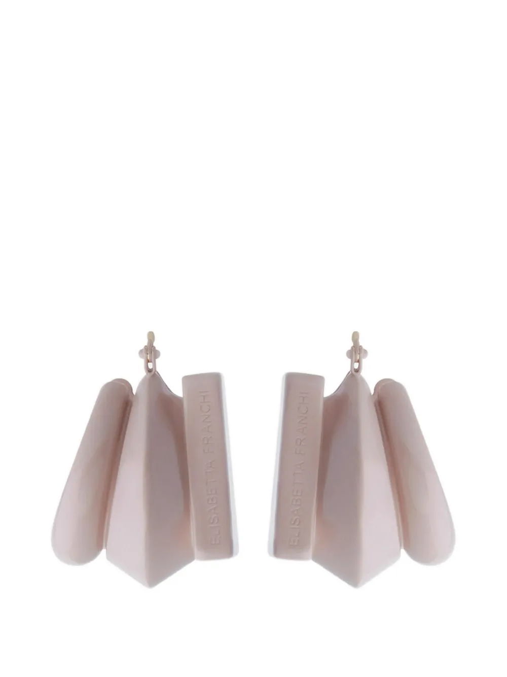Elisabetta Franchi wrap-around geometric earrings - Toni neutri