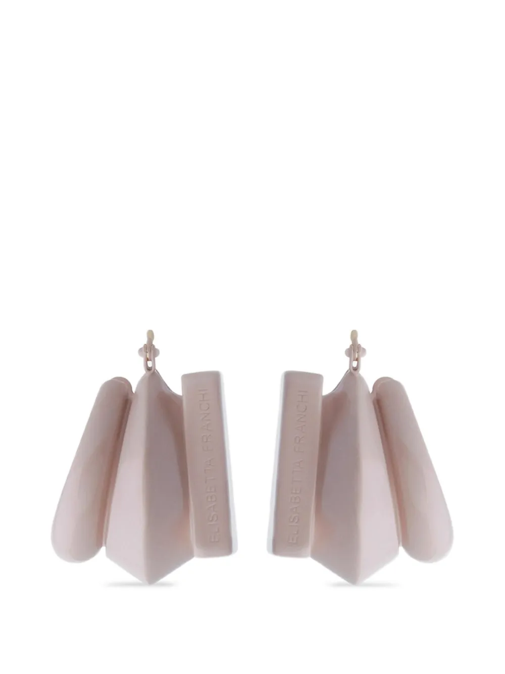 Elisabetta Franchi wrap-around geometric earrings - Toni neutri