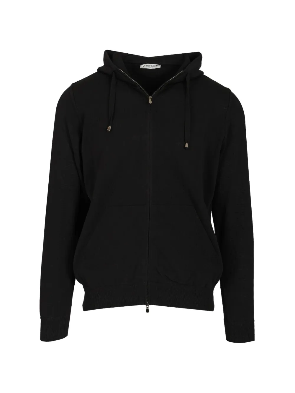 Al Duca D’Aosta 1902 zip-fastening drawstring hoodie - Nero