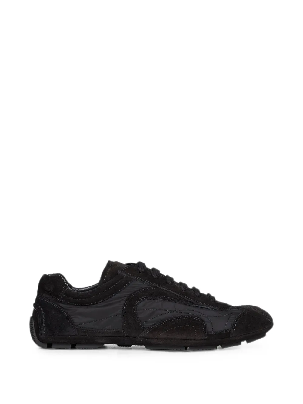 Prada suede-panelled sneakers - Nero