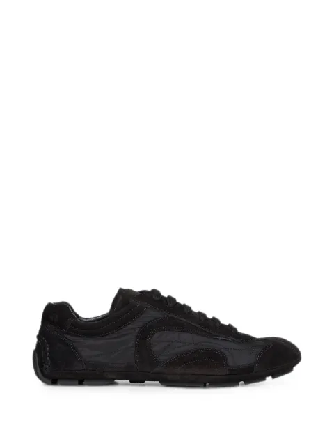 Prada suede-panelled sneakers