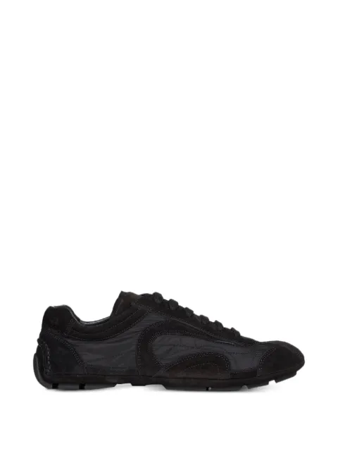 Prada suede-panelled sneakers