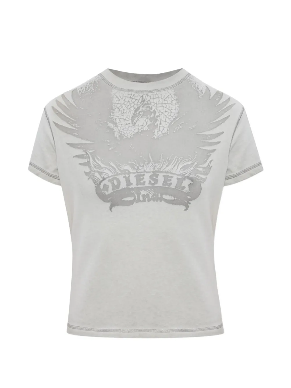 Diesel eagle-print T-shirt - Grigio