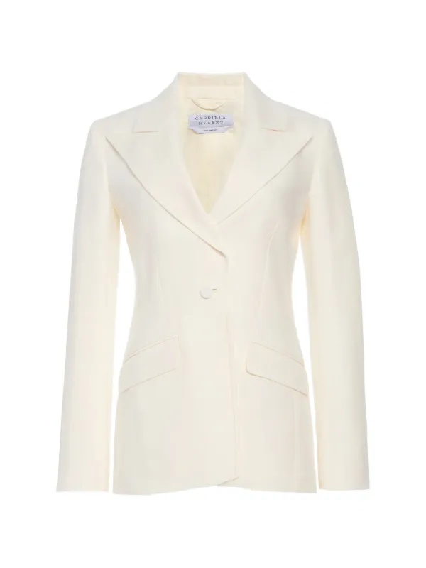 Gabriela Hearst Leiva Blazer in White