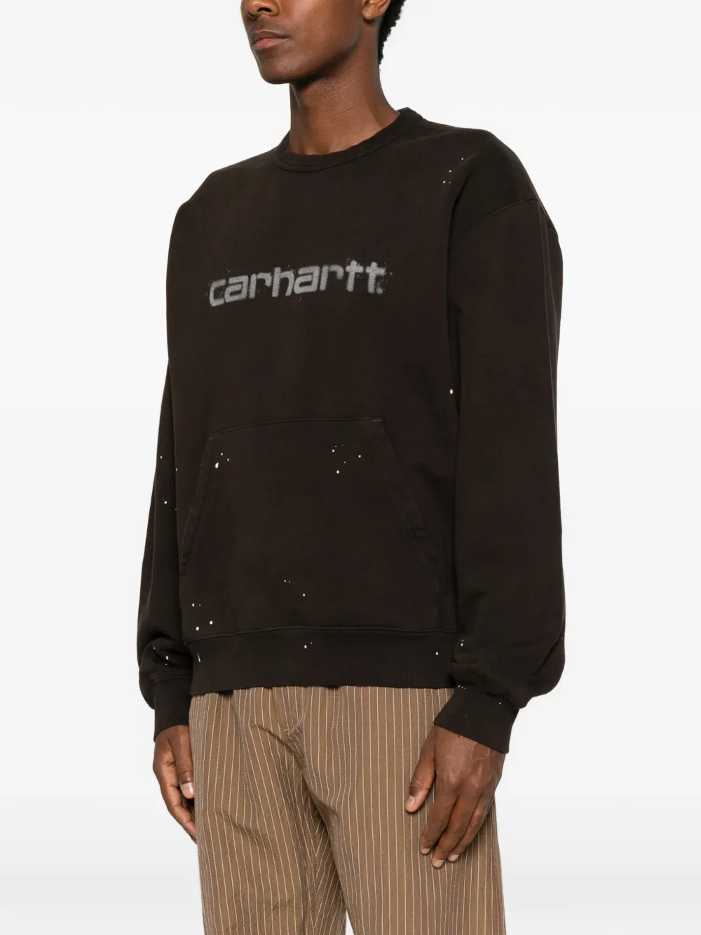 Carhartt WIP Painter katoenen sweater met logoprint Bruin