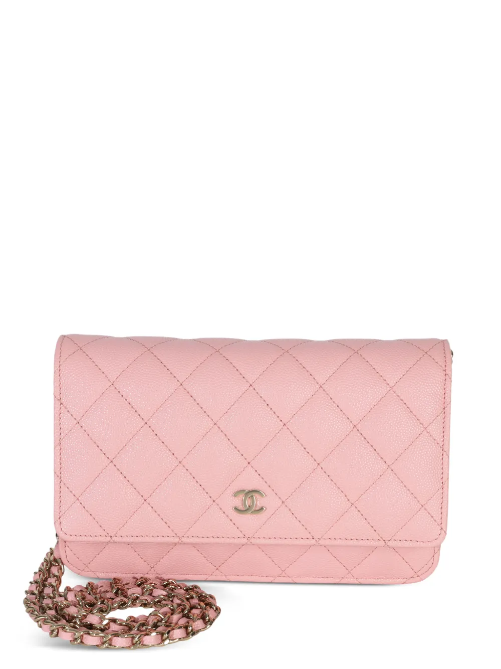 CHANEL Pre-Owned 2021-2025 diamond-quilting shoulder bag - Rosa