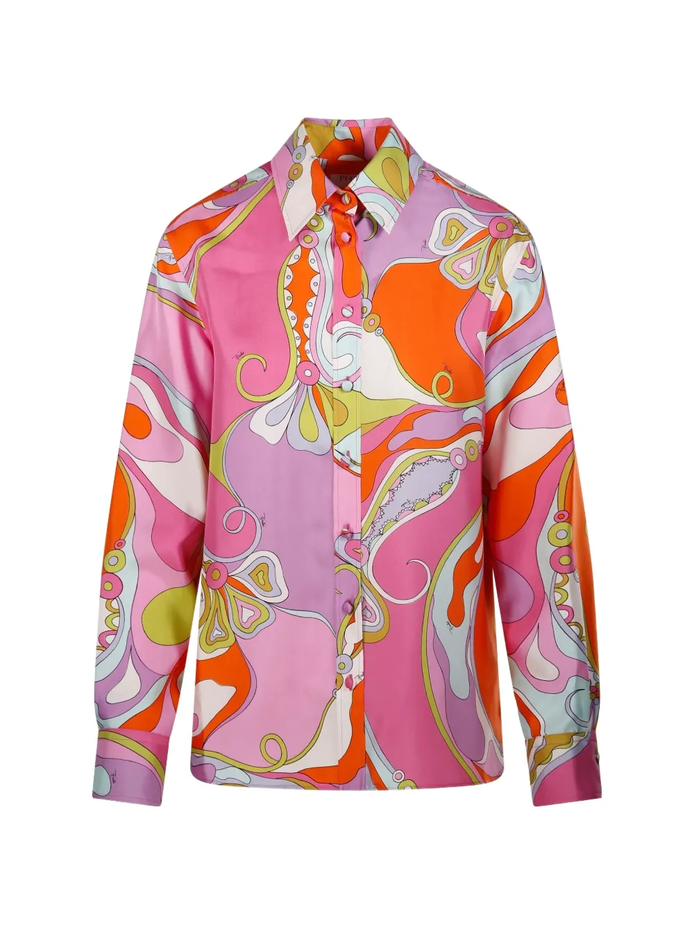 PUCCI abstract-print silk shirt - Rosa