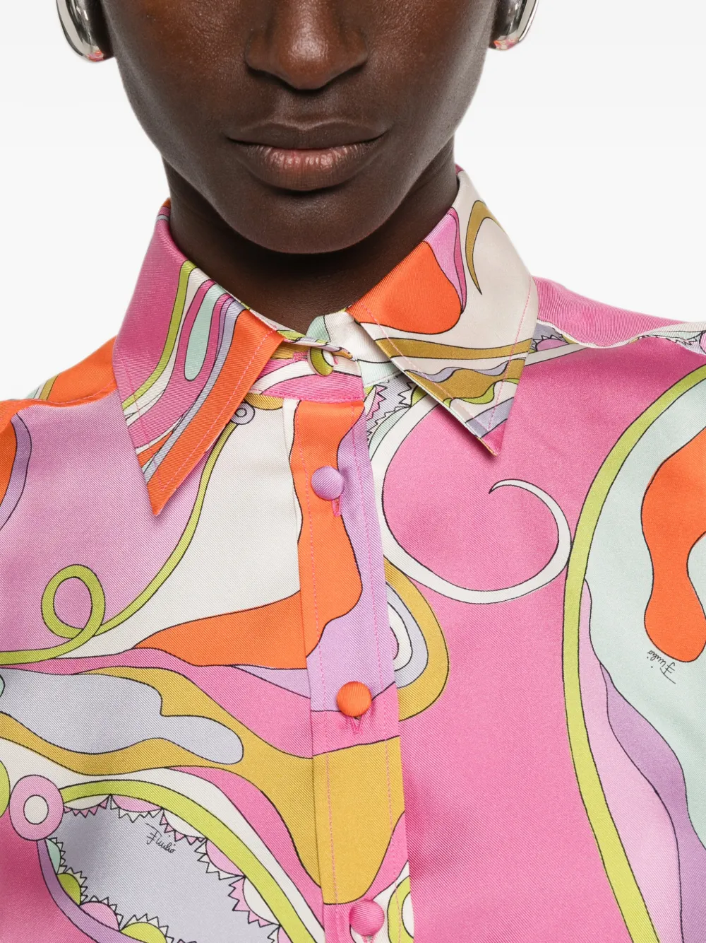 PUCCI Overhemd met abstracte print Roze