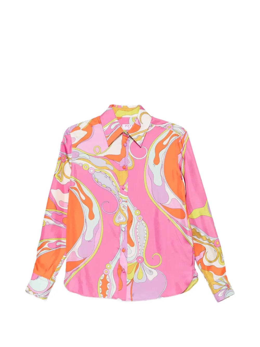 PUCCI abstract-print silk shirt - Rosa
