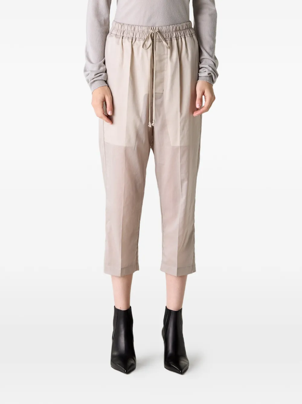 Rick Owens Astaires cropped drawstring trousers - Neutrals