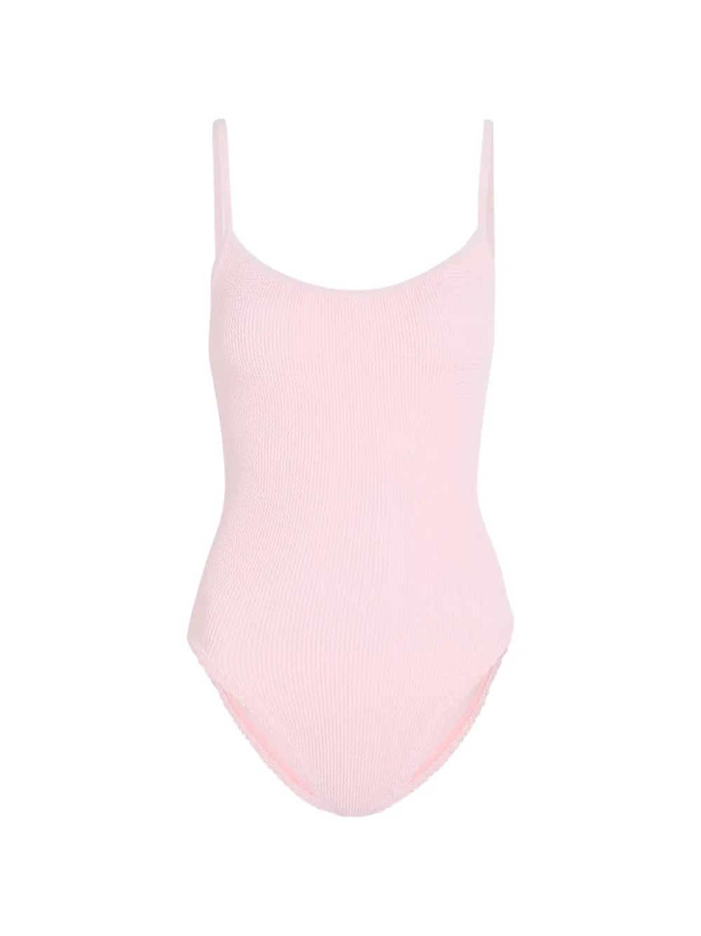 Hunza G Pamela crinkle-effect swimsuit - Rosa
