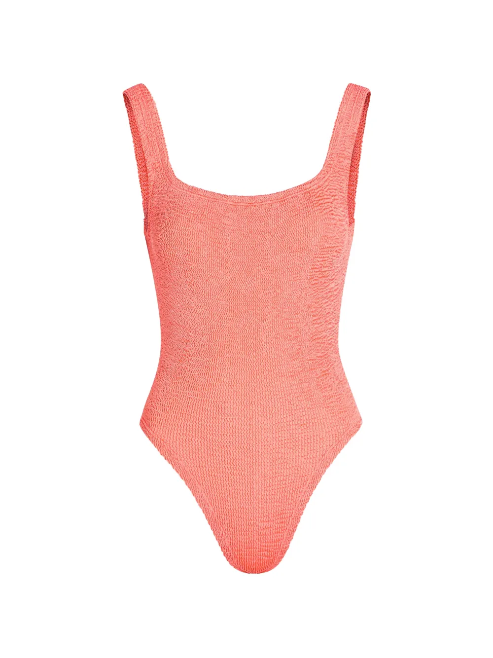 Hunza G Square Neck crinkled swimsuit - Rosa