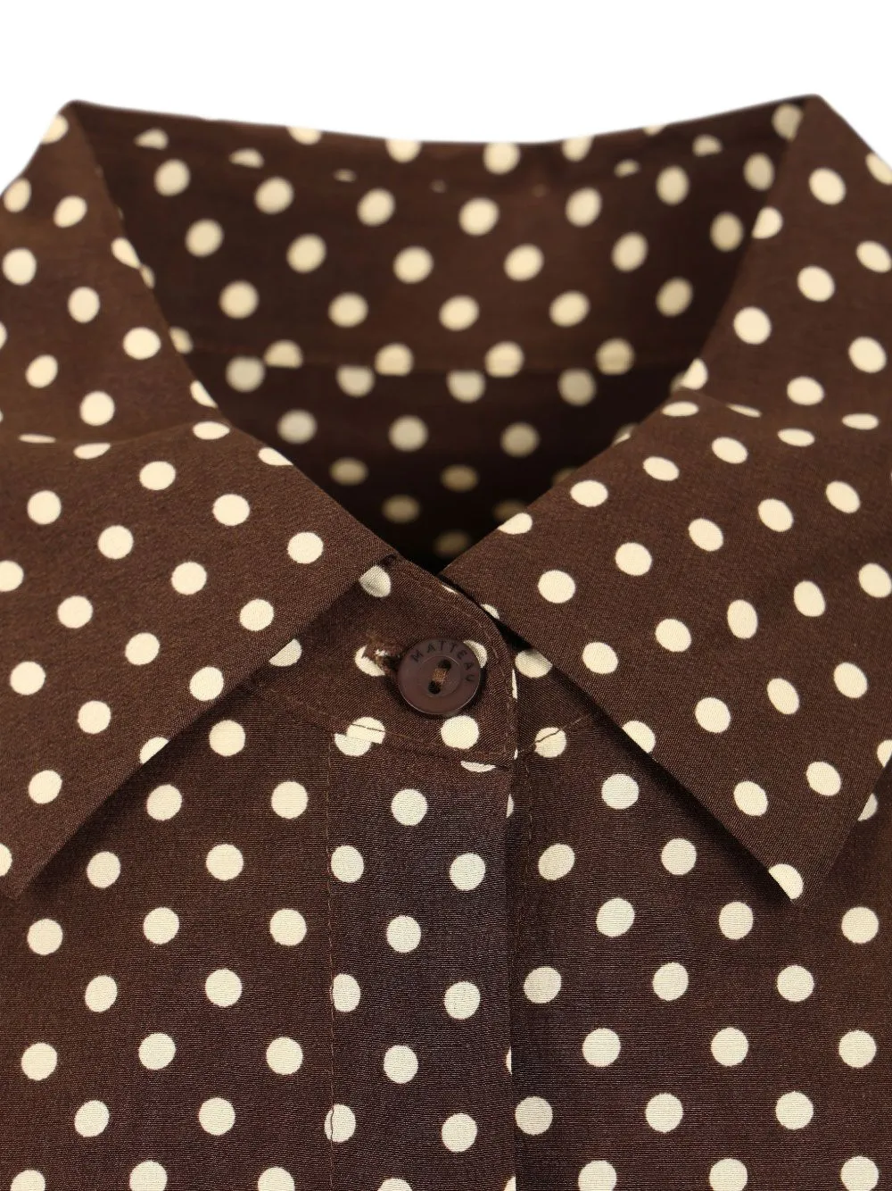 Matteau polka-dot short-sleeve Shirt | Brown | FARFETCH JO