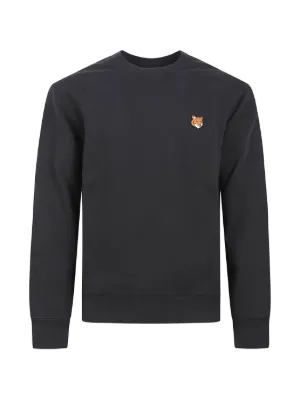 Maison Kitsuné embroidered-fox Sweater | Black | FARFETCH