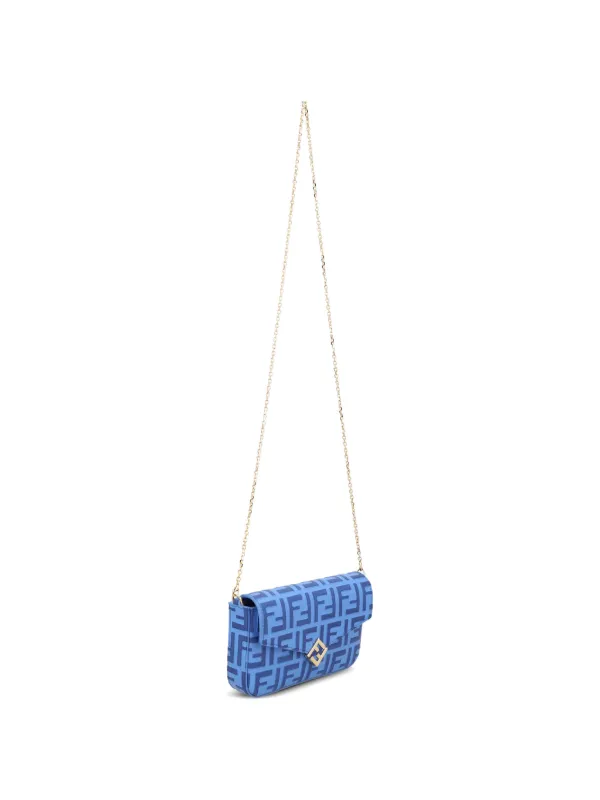 FENDI FF Diamonds Wallet On Chain | Blue | FARFETCH