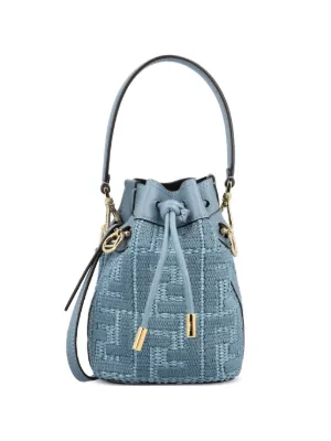 FENDI モン トレゾール バケットバッグ ミニ | ブルー | FARFETCH JP
