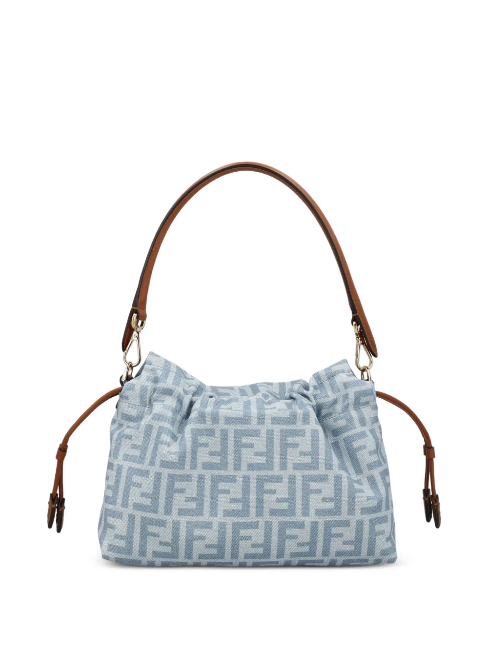 FENDI Medium Baguette Soft lichtblauwe FF denim tas