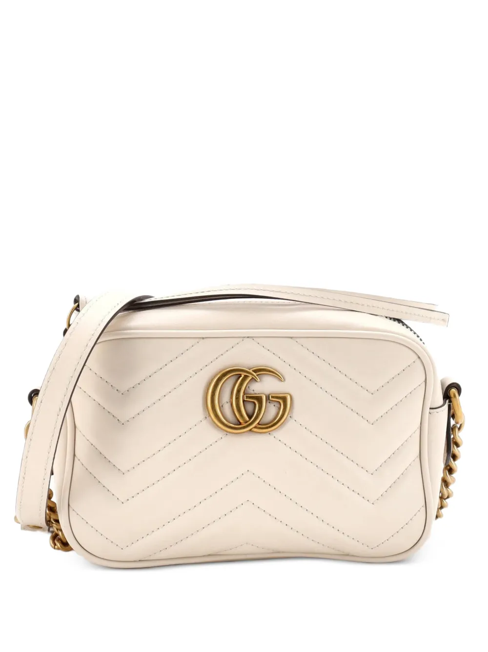 Gucci Pre-Owned GG Marmont Shoulder Bag Matelasse Leather Mini crossbody bag - White
