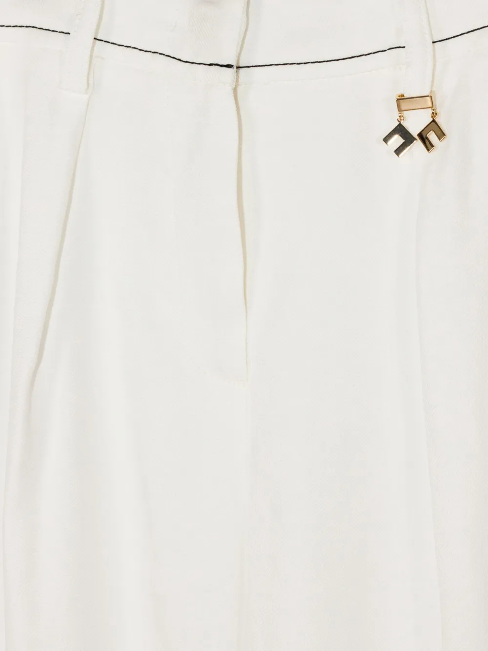 Elisabetta Franchi Kids Broek met logodetail Wit