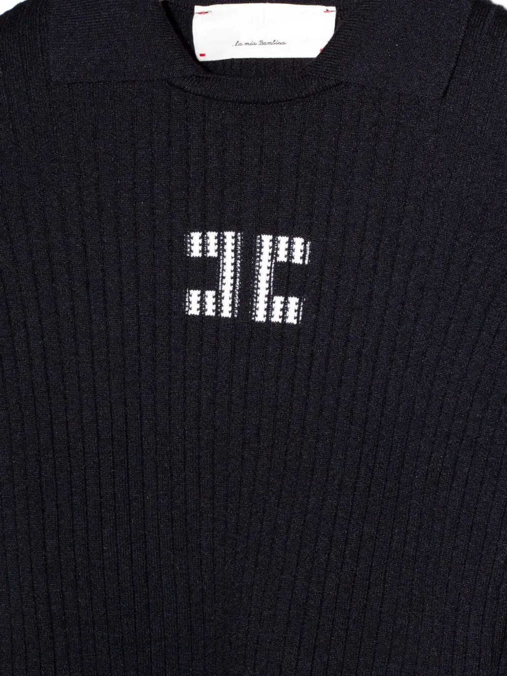 Elisabetta Franchi Kids Trui met geborduurd logo Zwart