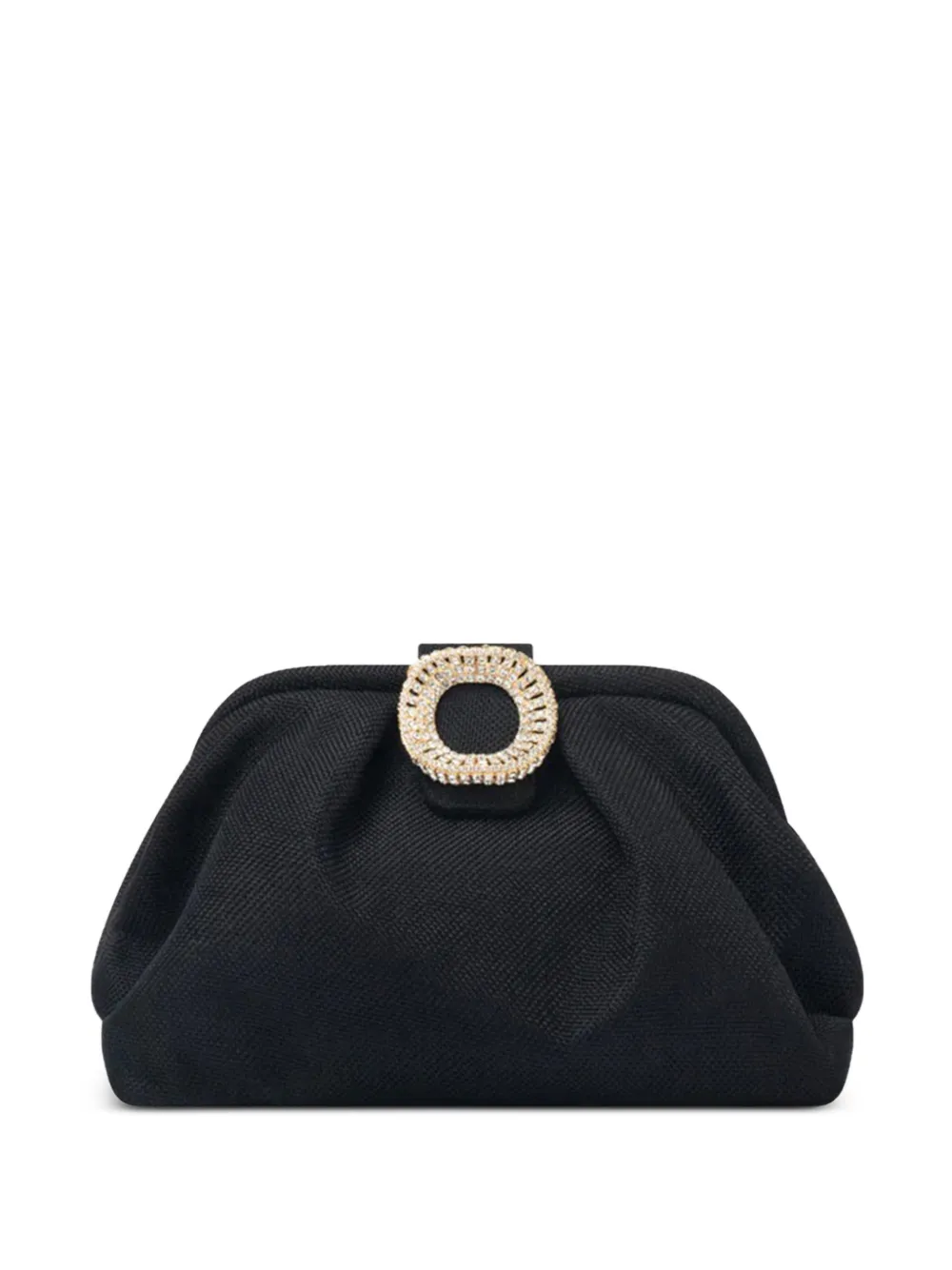 TWENTY FOURHAITCH Bakios jewelled-buckle clutch bag - Nero