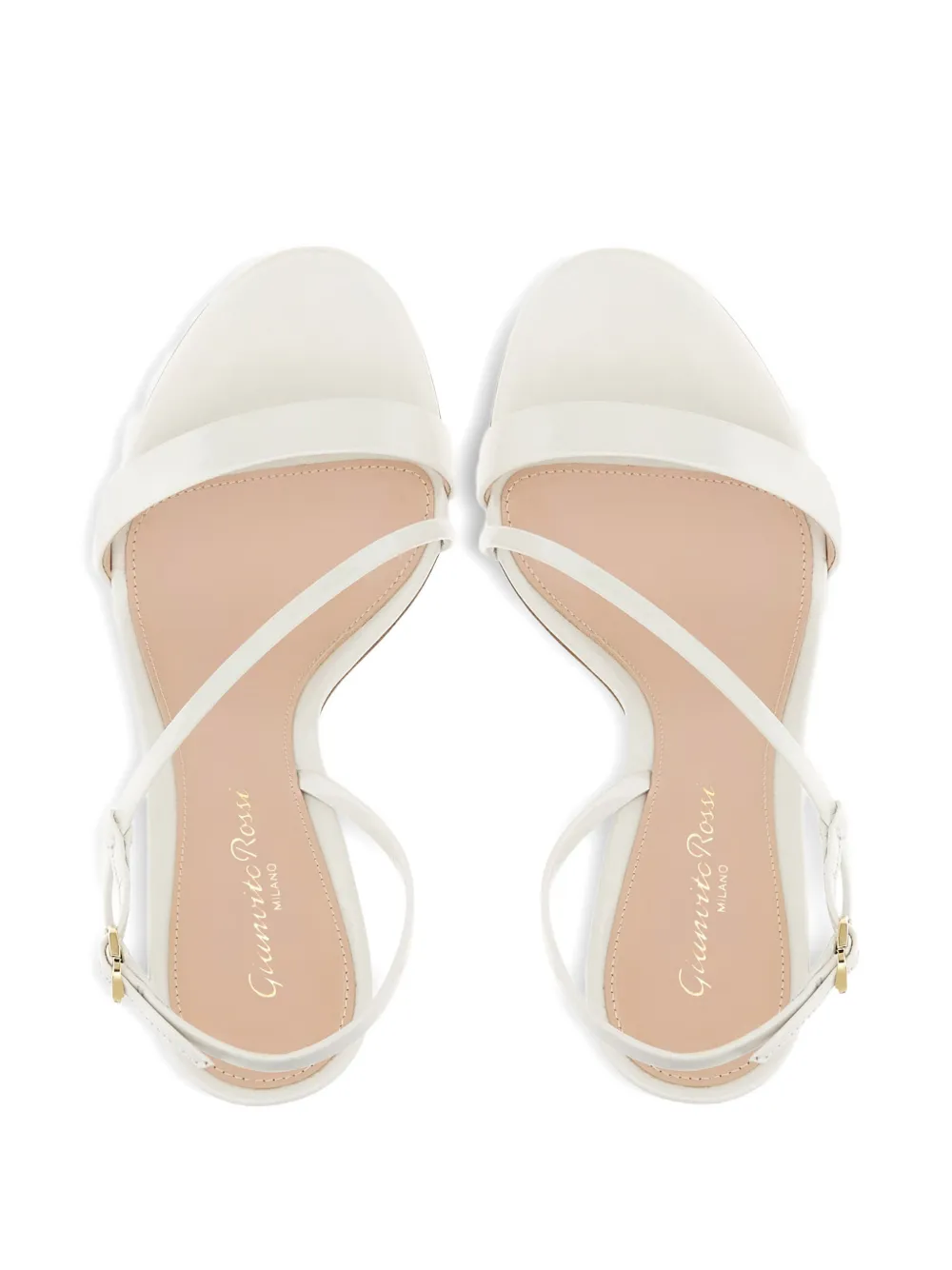 Gianvito Rossi Manhattan 95 leather sandals Wit