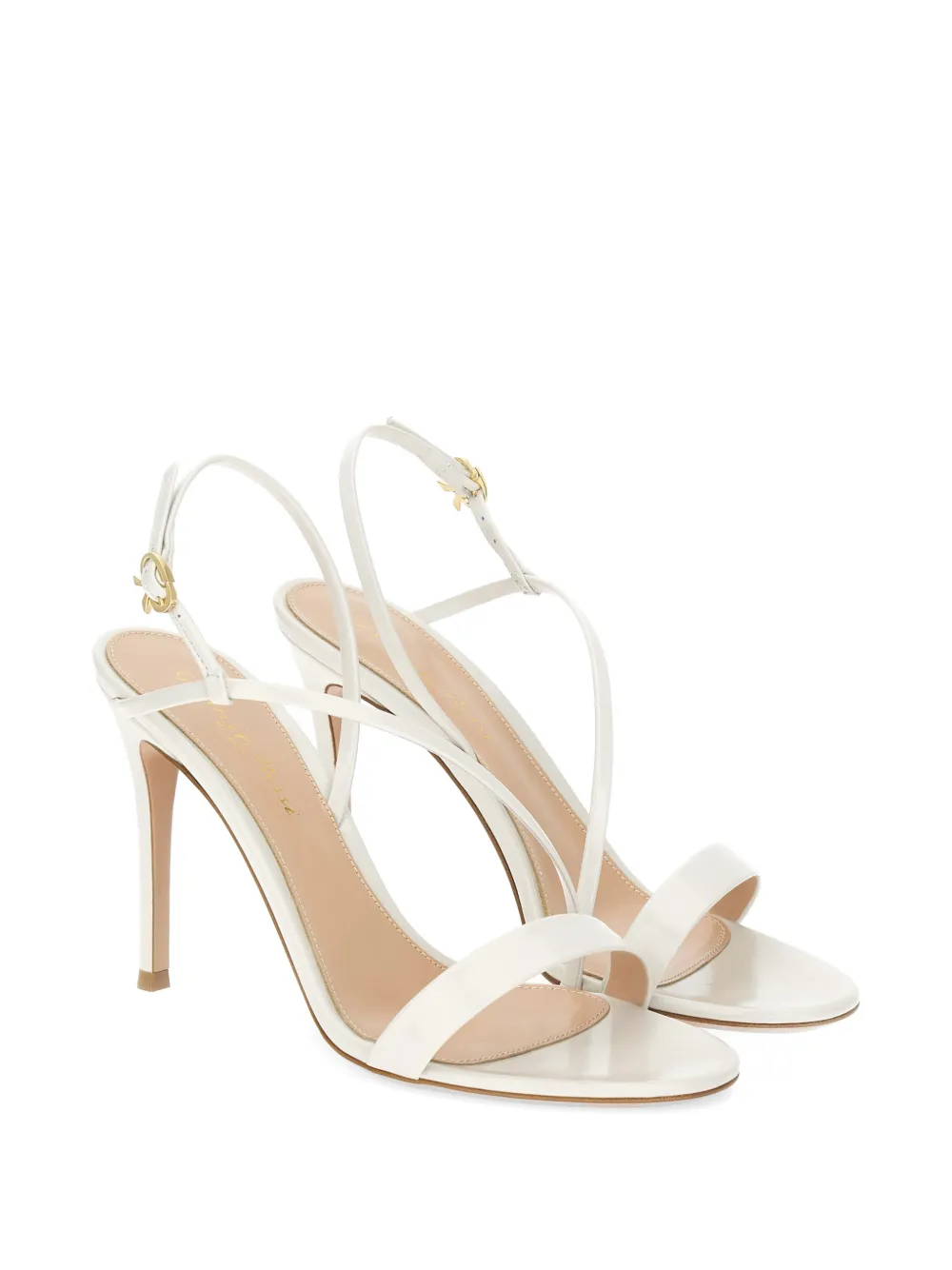 Gianvito Rossi Manhattan 95 leather sandals Wit