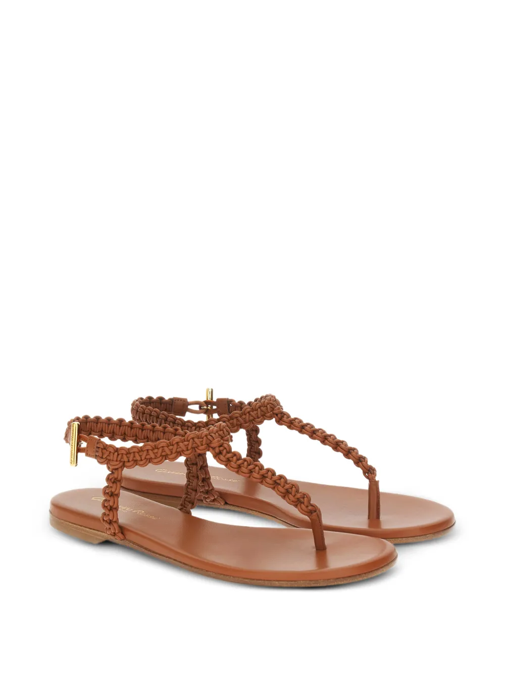 Gianvito Rossi Ubud braided sandals Bruin