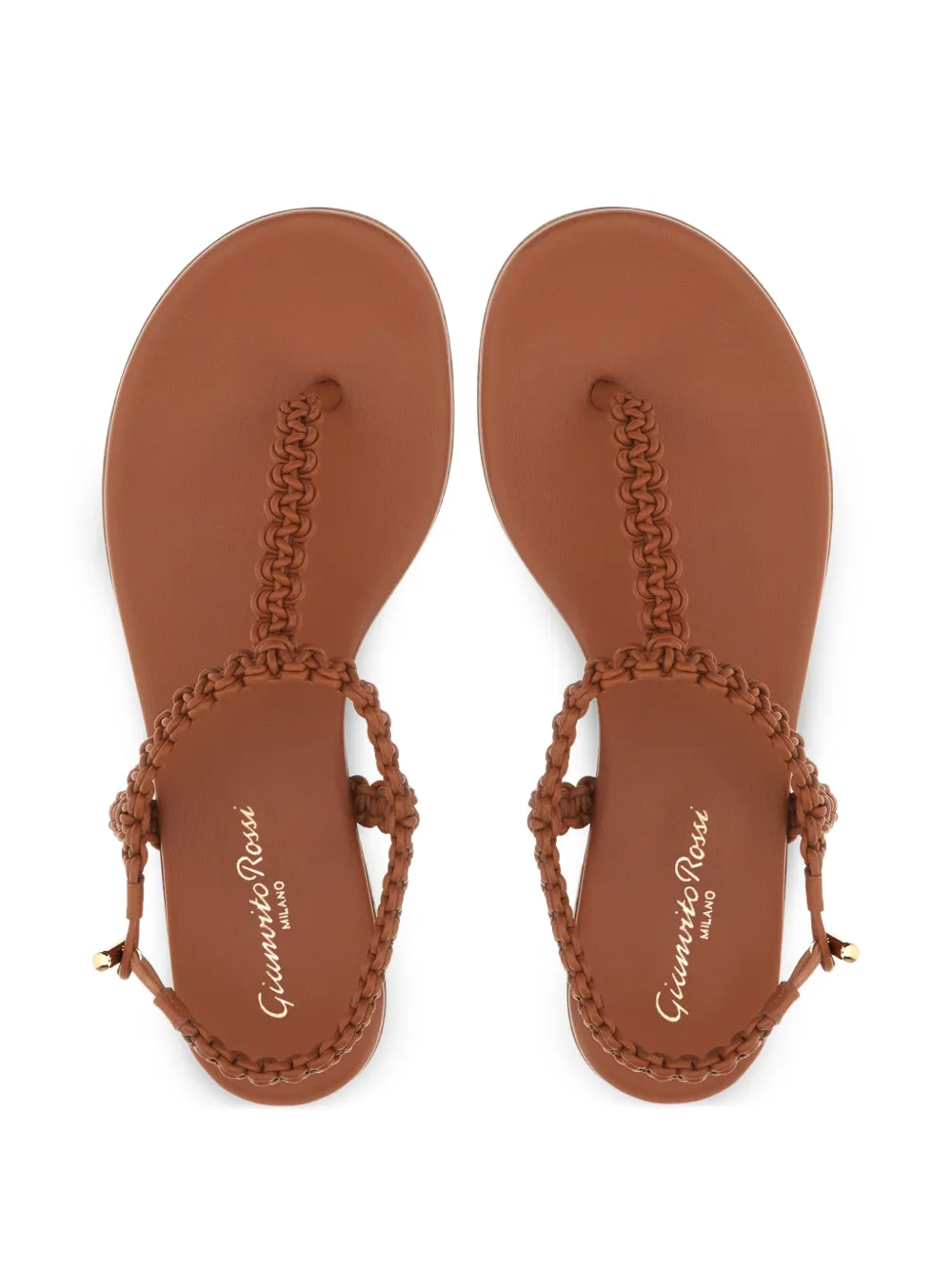 Gianvito Rossi Ubud braided sandals Bruin