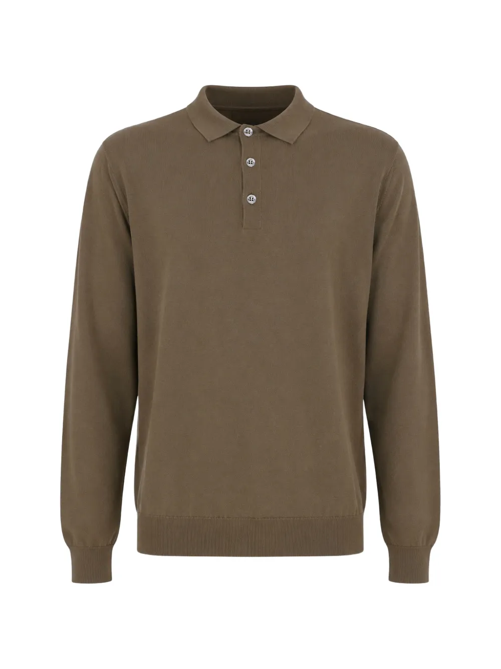Drumohr long-sleeve knitted polo shirt - Verde