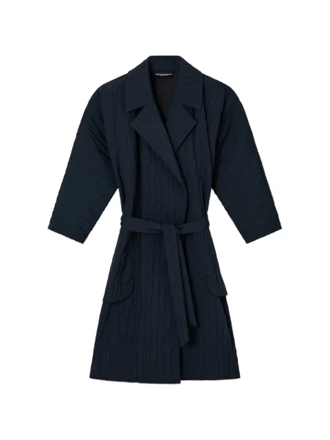 Emporio Armani Kids belted pleated coat