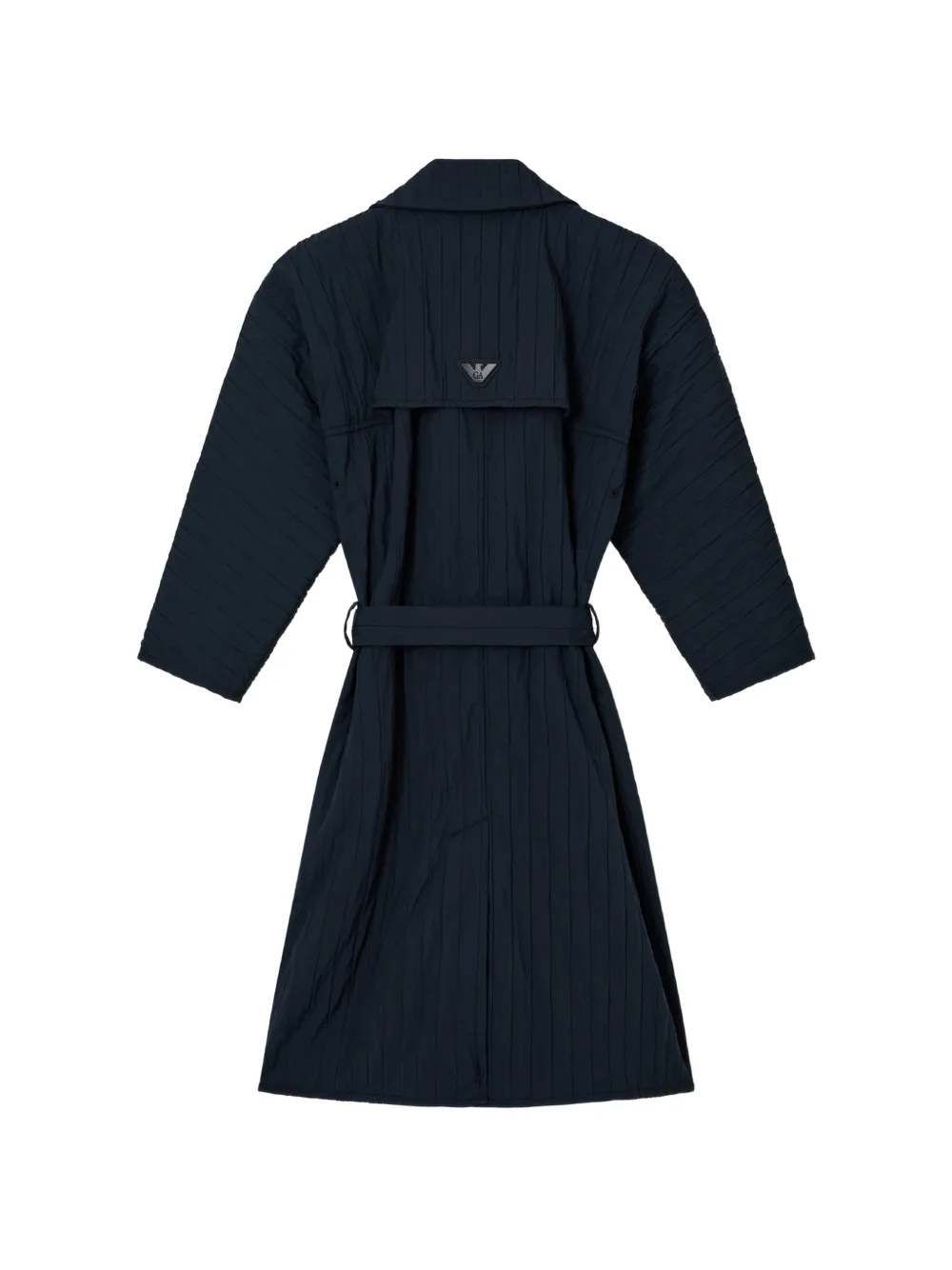 Emporio Armani Kids Jas met ceintuur en plooien Blauw